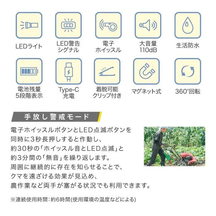 クマ対策 ベアーガード 【ファシル】 防犯・防災にも