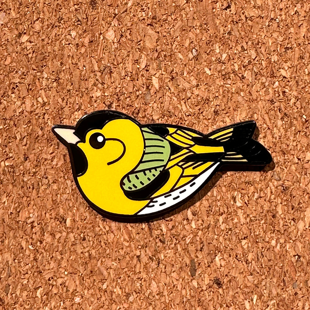 バードピンズ ピンバッジ マヒワ【日本鳥類保護連盟】