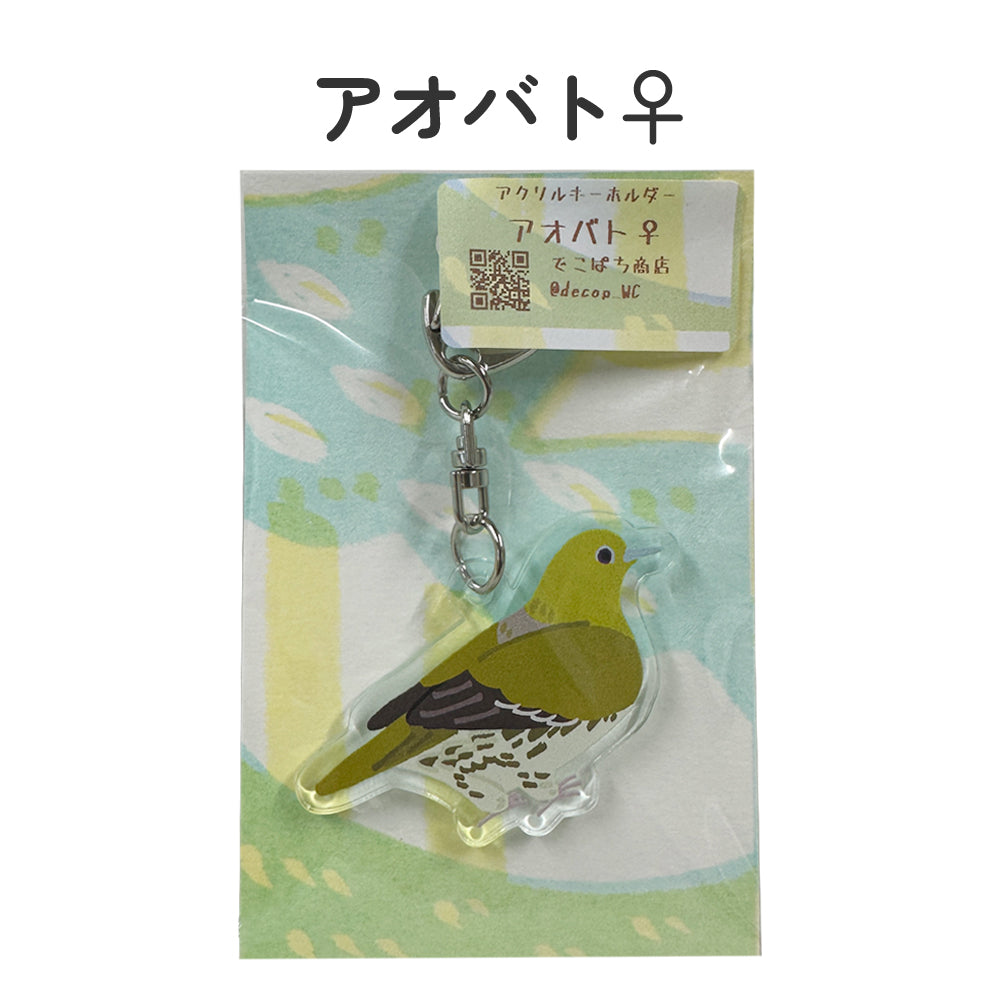 アクリルキーホルダー 野鳥 【でこぱち商店】