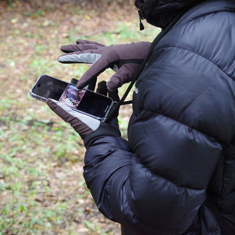 Fieldwork Gloves カーキ【Nature Clips】防寒・超撥水手袋、フィッシングやサイクリングにも