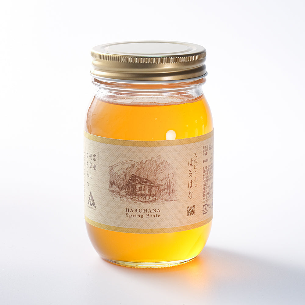 京都彼岸山天然はちみつ はるはな 550g瓶【Honey Woods】