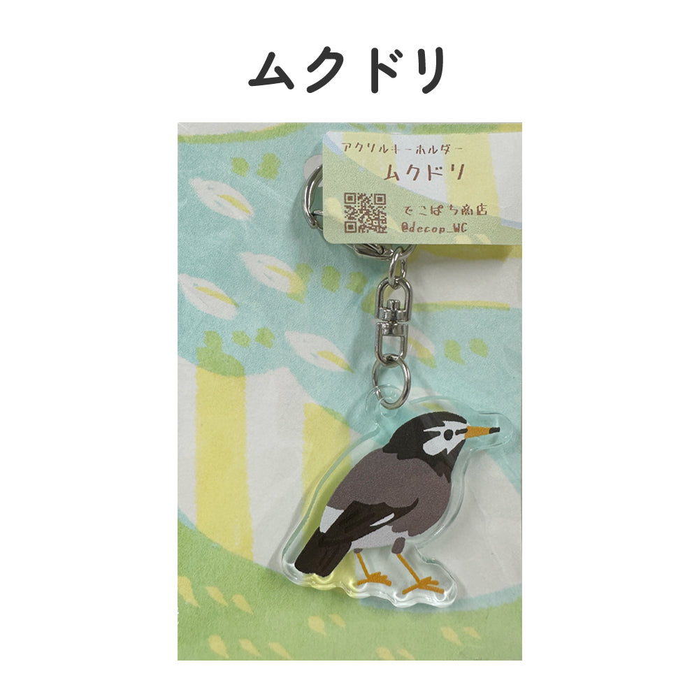 アクリルキーホルダー 野鳥 【でこぱち商店】