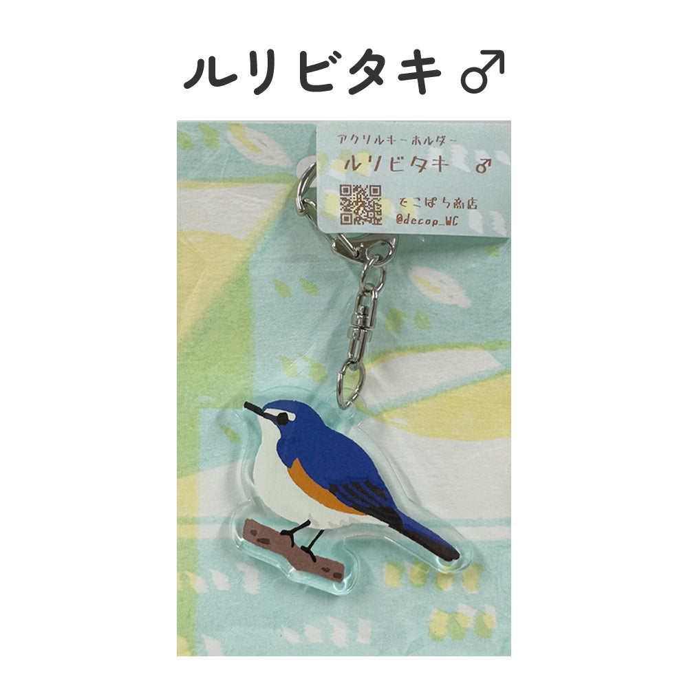 アクリルキーホルダー 野鳥 【でこぱち商店】
