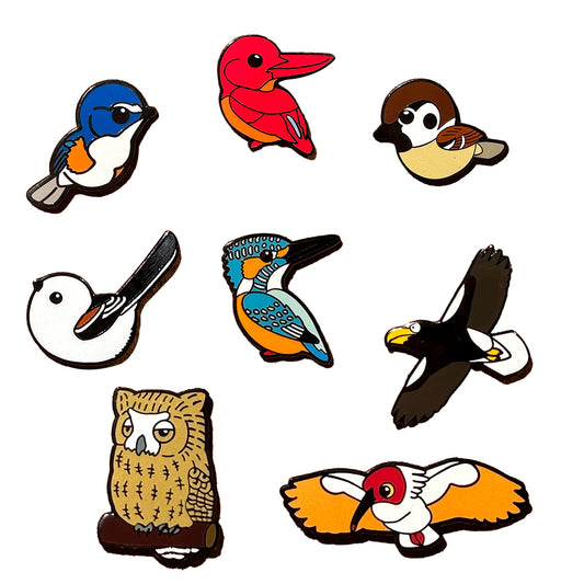 バードピンズ  ピンバッジ  全22種【日本鳥類保護連盟】