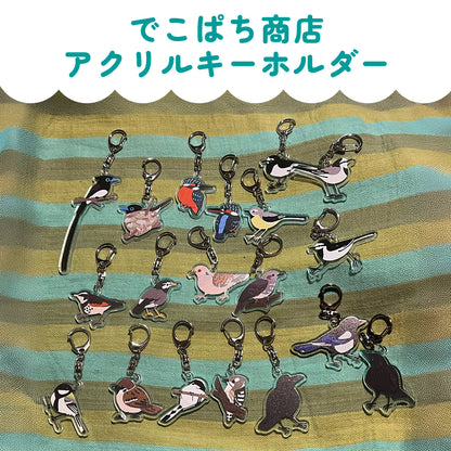 アクリルキーホルダー 野鳥 【でこぱち商店】