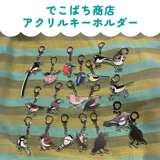 アクリルキーホルダー 野鳥 【でこぱち商店】