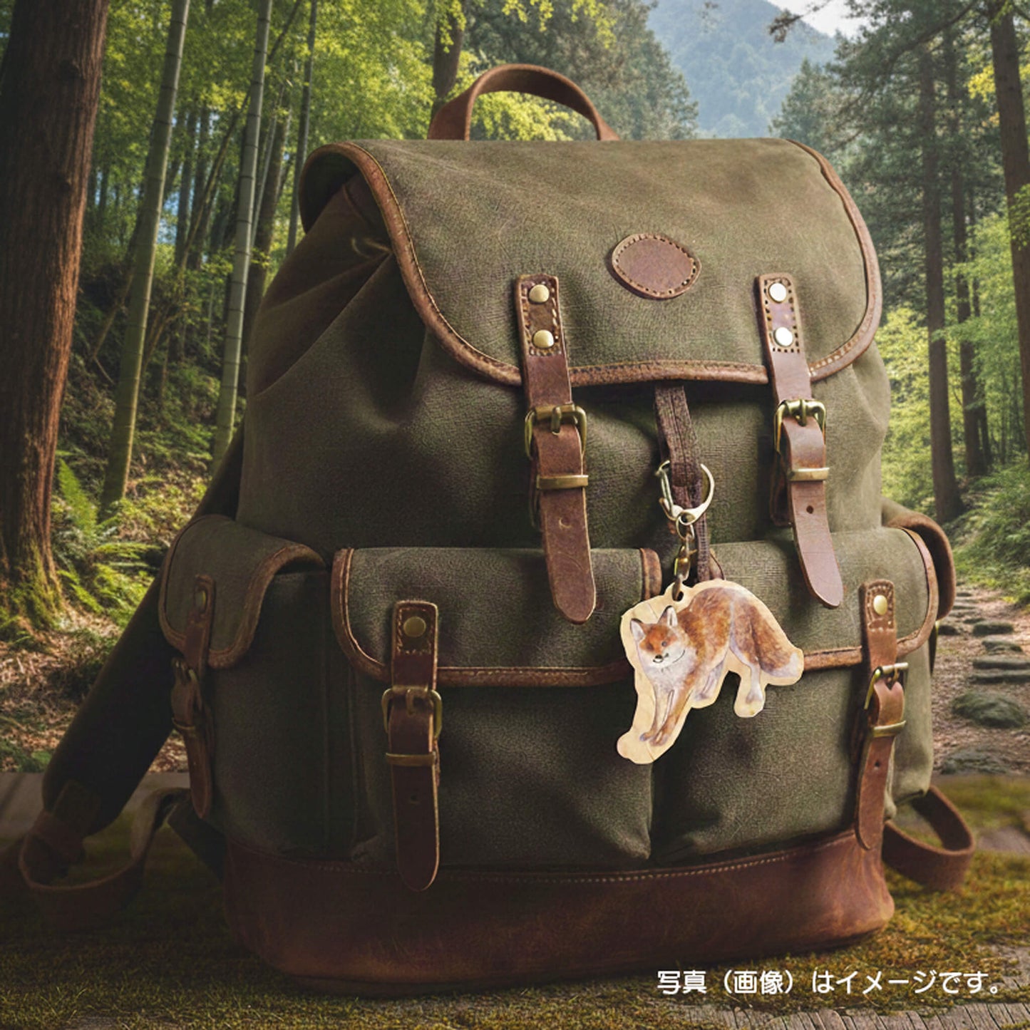 ウッドキーホルダー  【キツネ月】／ネイチャークリップス（NATURE CLIPS） - 公式オンラインストア