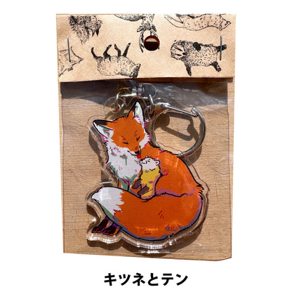 アクリルキーホルダー 【キツネ月】／ネイチャークリップス（NATURE CLIPS） - 公式オンラインストア／株式会社地域環境計画 - ちいかん