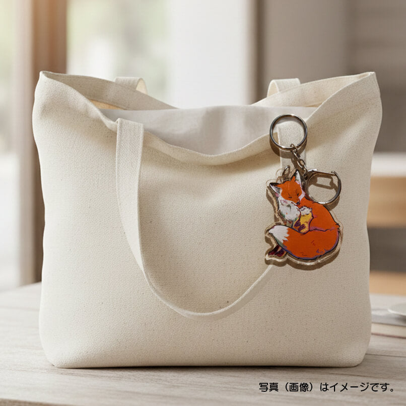 アクリルキーホルダー（全4種）：キツネとテン 、クマとアナグマ