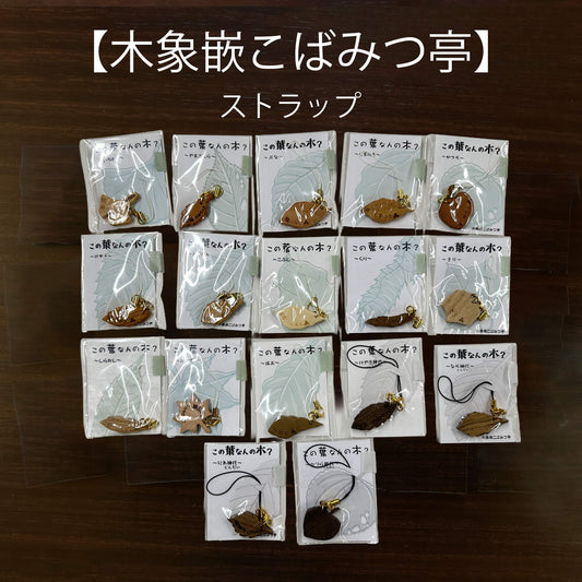 この葉なんの木？ストラップ【木象嵌こばみつ亭】｜ネイチャークリップス（NATURE CLIPS） - 公式オンラインストア／株式会社地域環境計画 - ちいかん