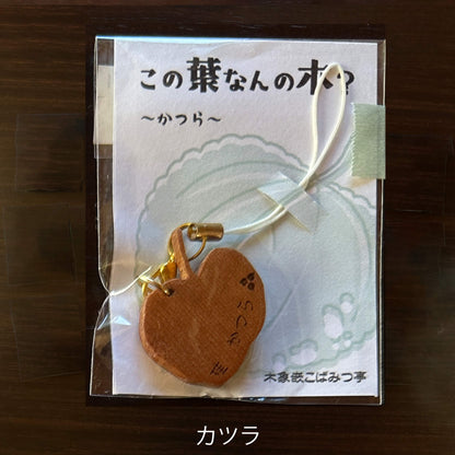 この葉なんの木？ストラップ （カツラ）【木象嵌こばみつ亭】｜ネイチャークリップス（NATURE CLIPS） - 公式オンラインストア／株式会社地域環境計画 - ちいかん