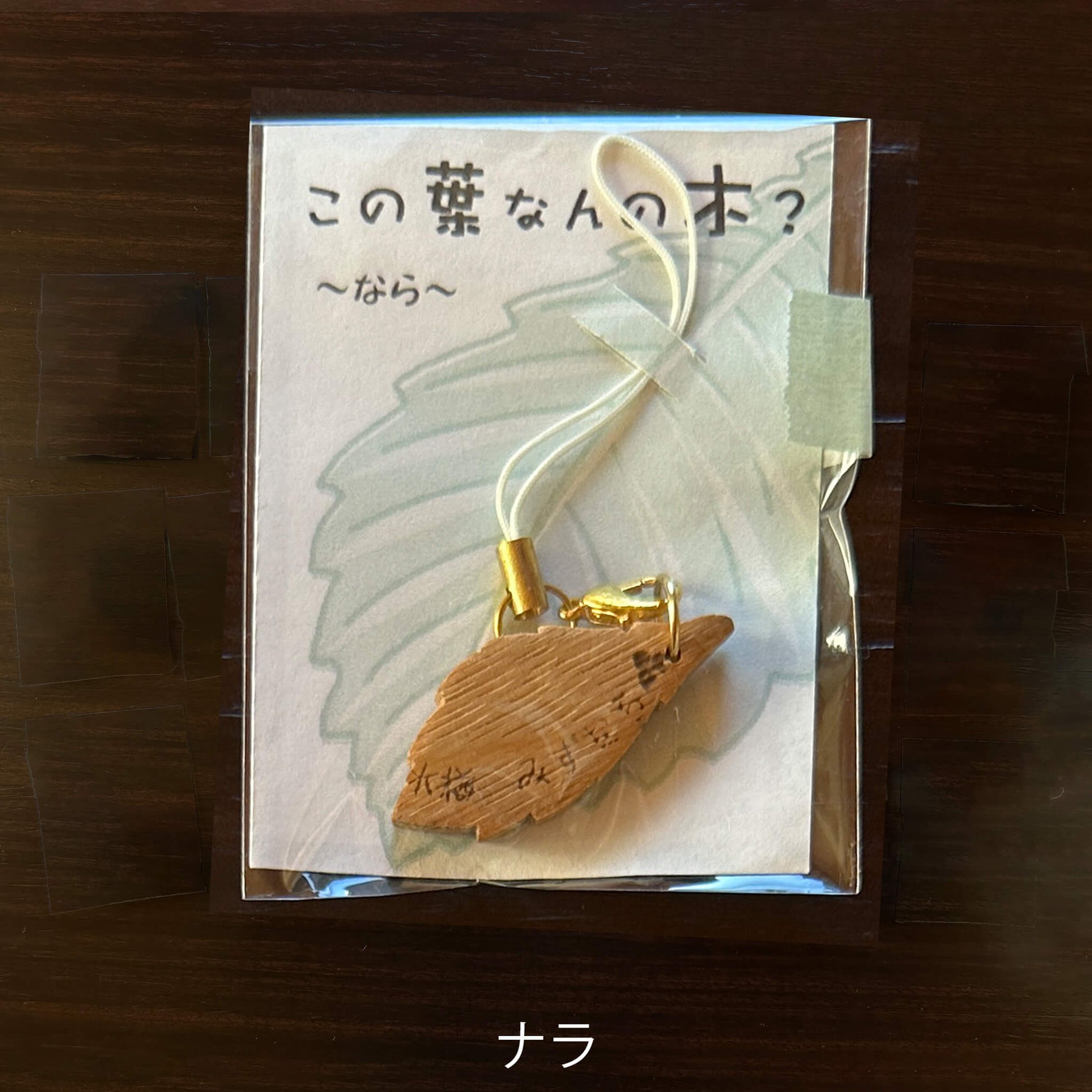 この葉なんの木？ストラップ （ナラ）【木象嵌こばみつ亭】｜ネイチャークリップス（NATURE CLIPS） - 公式オンラインストア／株式会社地域環境計画 - ちいかん